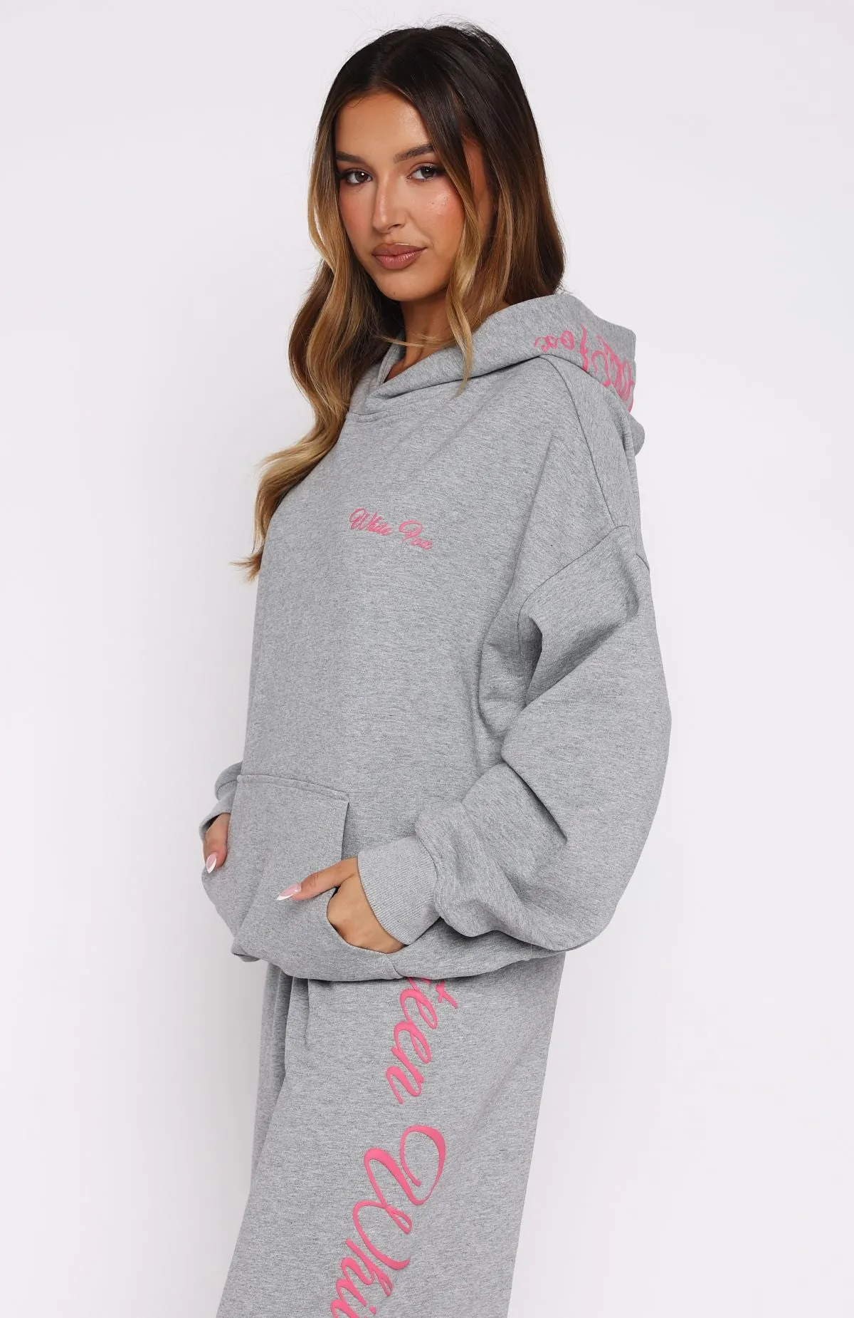 Lucky Thirteen Shaya Oversized Hoodie Dark Grey Marle Relaxed Style Airy Feel