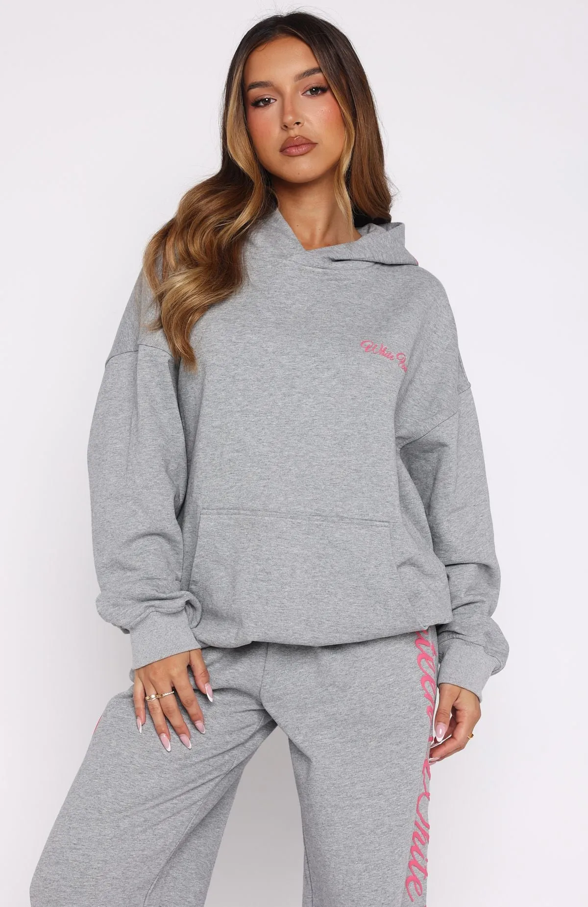 Lucky Thirteen Shaya Oversized Hoodie Dark Grey Marle Non Irritating Seams