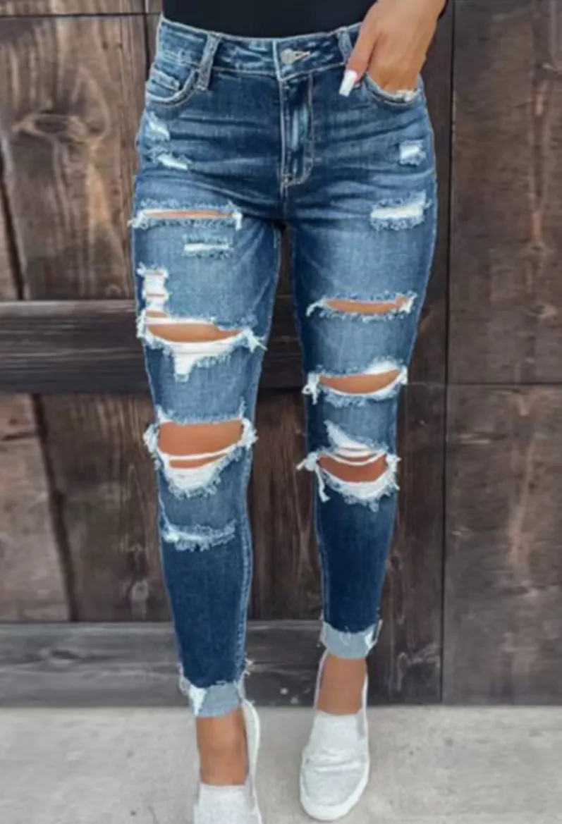Street Stretch Ripped Jeans