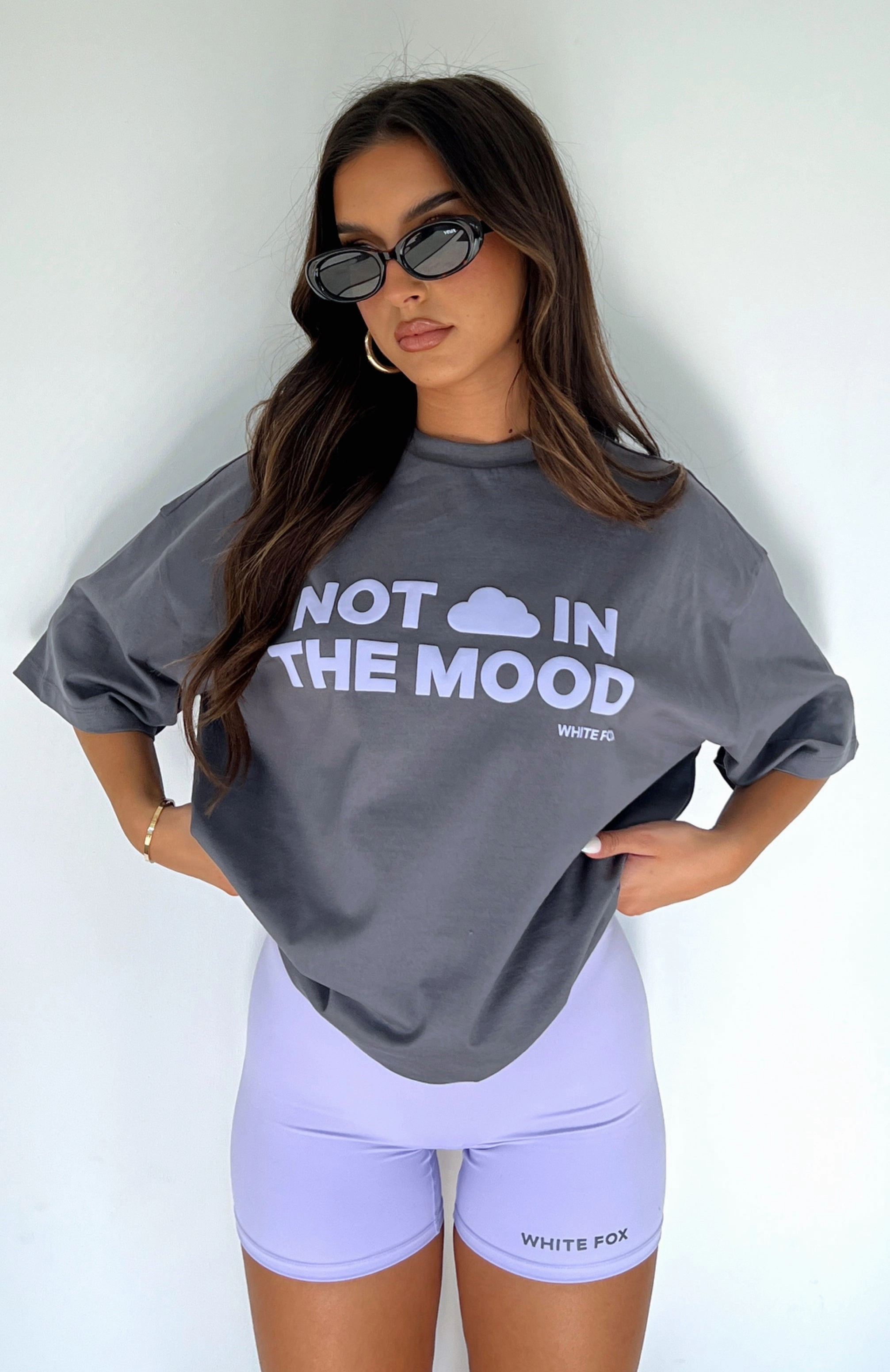 Just To Be Popular Bike Shorts Lilac Organic Cotton Blend Fall Outfit