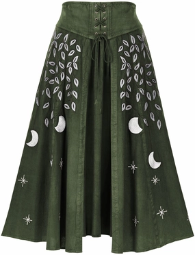 Modern Cut Celestia Maxi Overskirt Limited Edition Moss Green