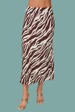 Zebra Silky Slip Skirt Comfy Fit