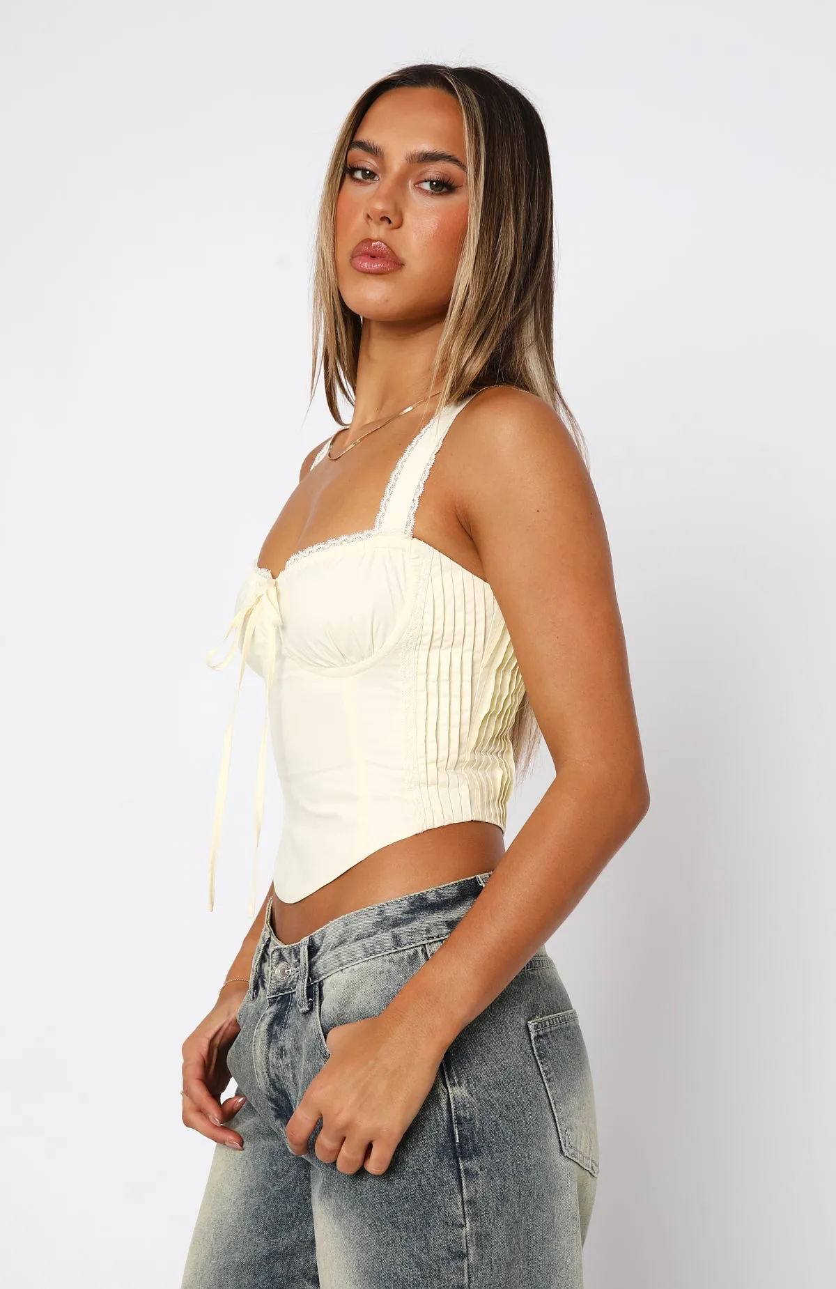 Here With Me Bustier Cream AthleisureReady