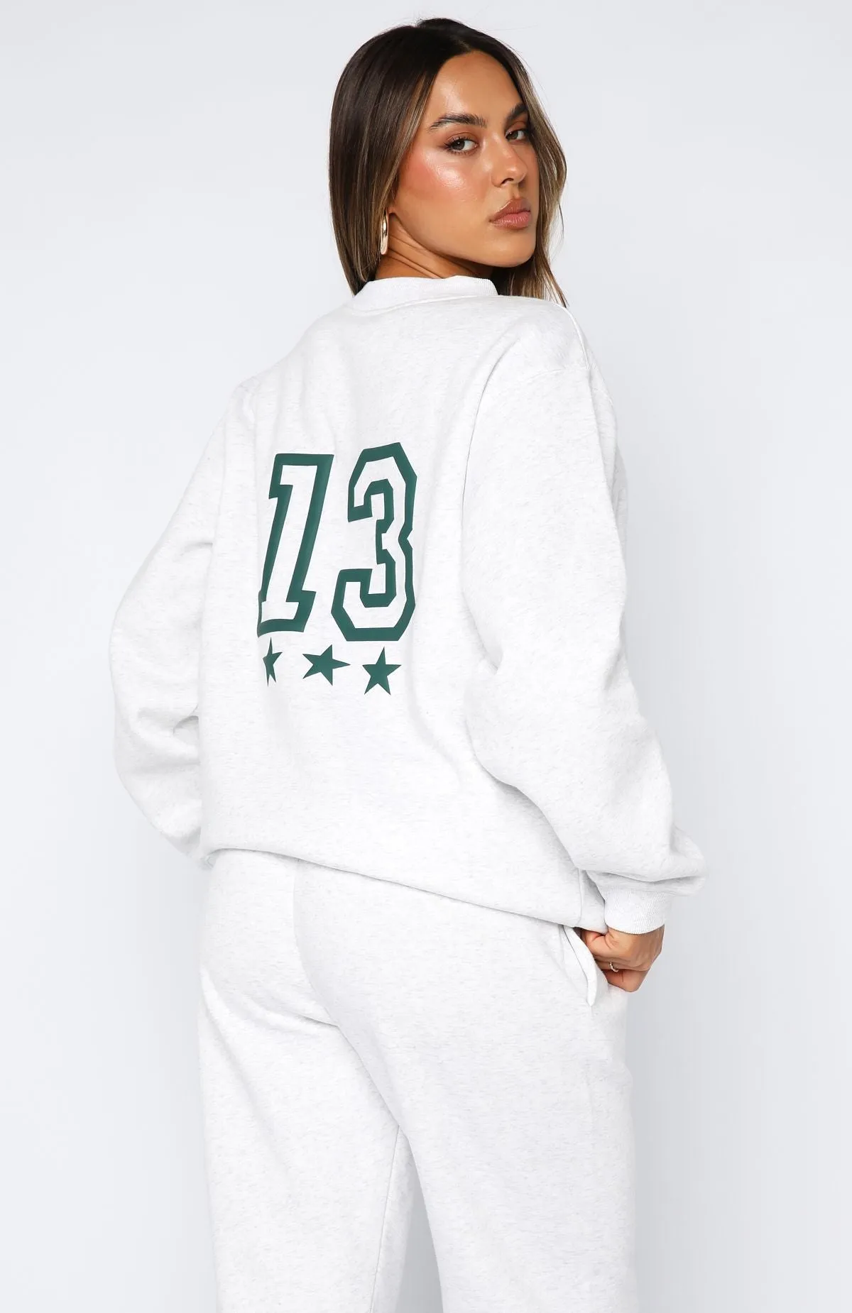 No Hesitation Oversized Sweater Grey Marle Ribbed Structure