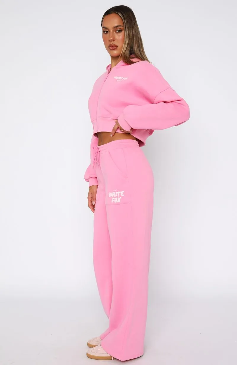 DoubleLayered Hem Offstage Wide Leg Sweatpants Bubblegum