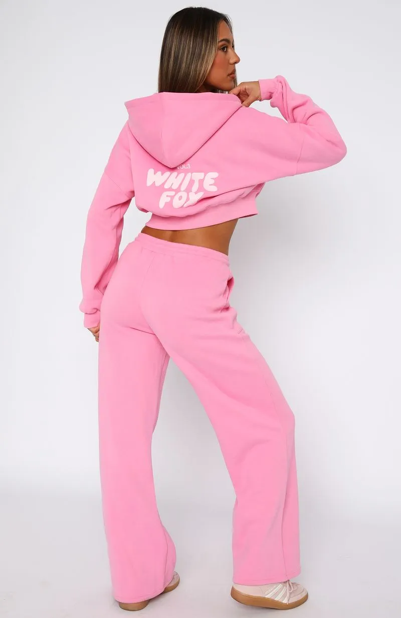 Subtle Details Offstage Wide Leg Sweatpants Bubblegum