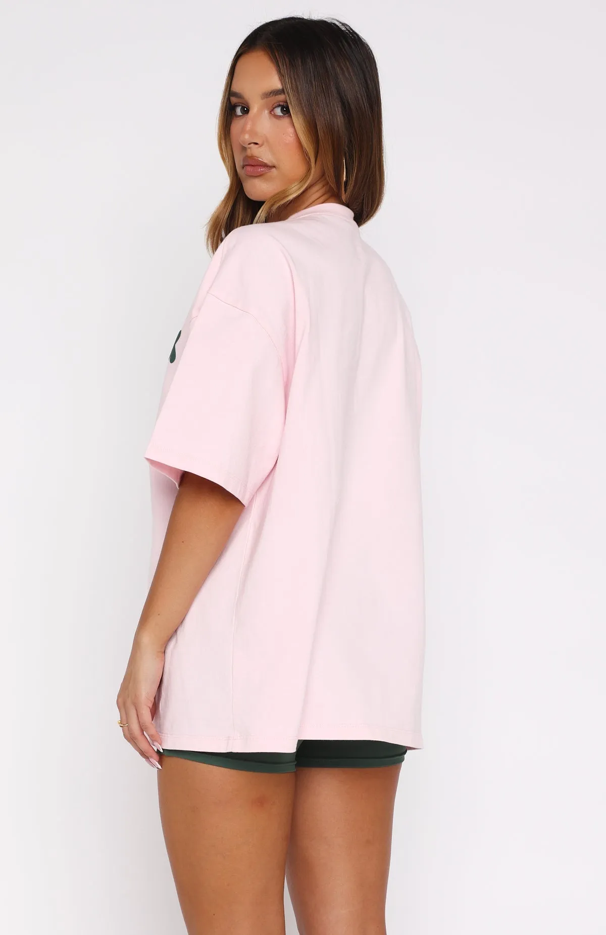 Multipanel Construction Lucky Thirteen Charise Oversized Tee Soft Pink