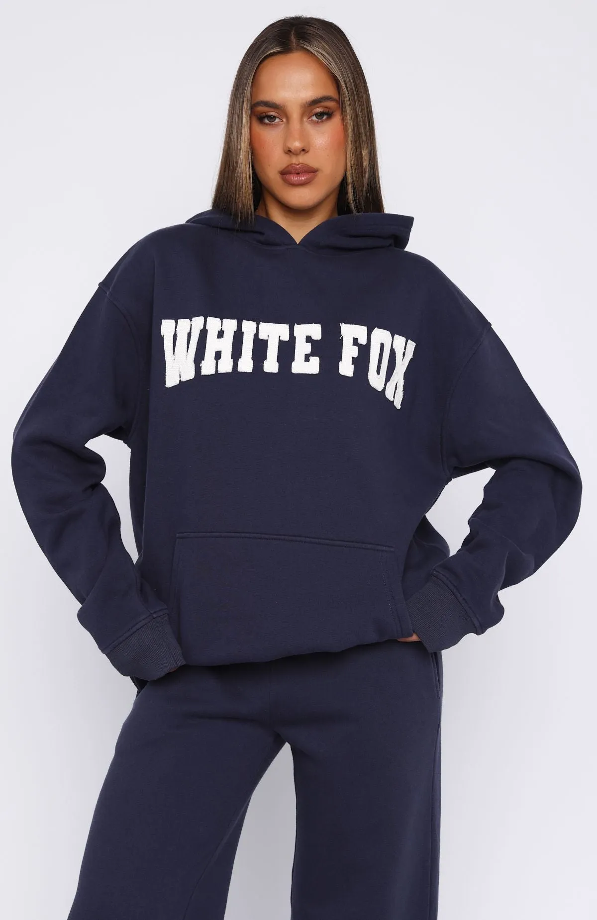 Antibacterial Finish Flexible Side Gusset Shout It Out Oversized Hoodie Navy