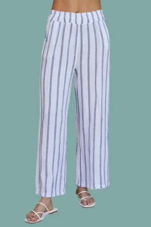 DurableReinforcedMaterial Stripe Wide Leg Linen Pants