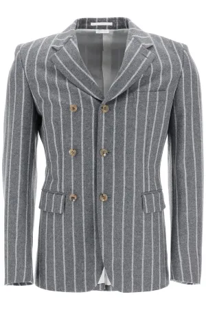 striped wool jacket PN J050 GRAY/OFF WHITE