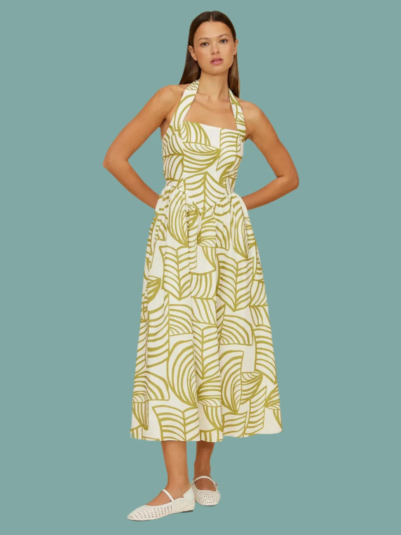 Kacey Halter Dress Lower Hem MoistureWickingTechnology