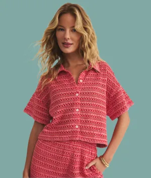 Monaco Button Up DoubleLayered Neckline