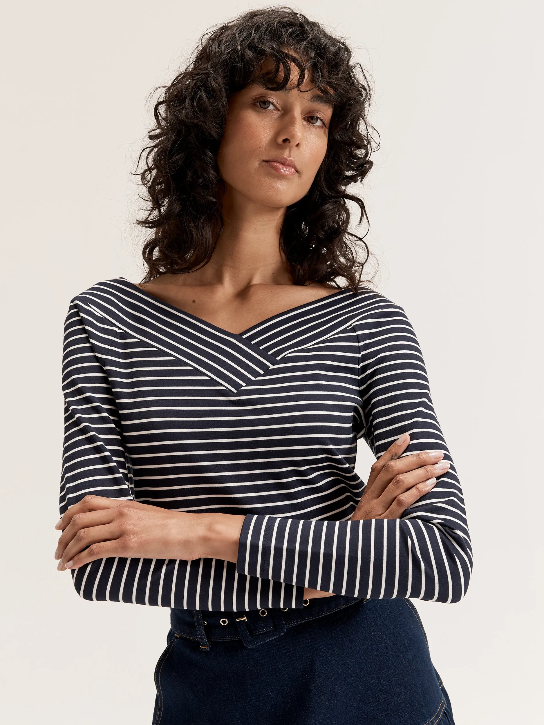 BioBased Fiber OdorResistantTreatment Sofie Stripe Top