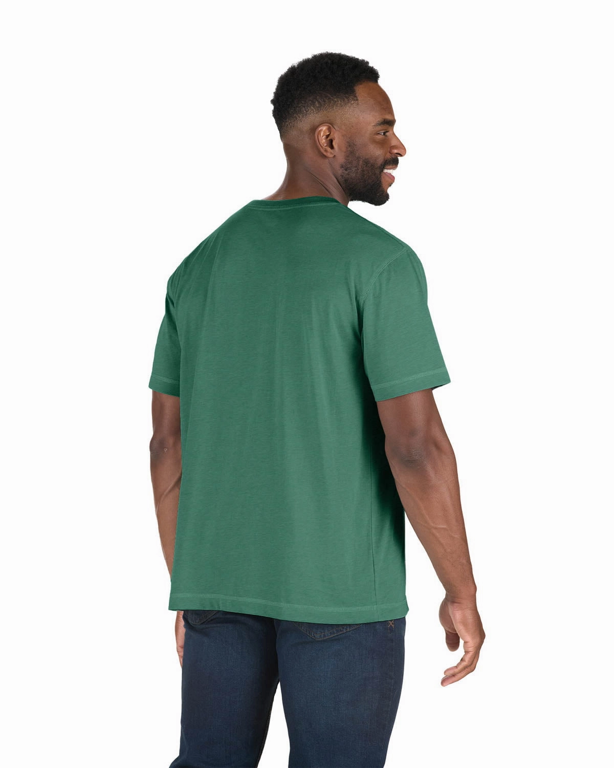 Berne Mens Pine Cotton Blend Light Performance Tee S/S Tall Length Comfy Fit
