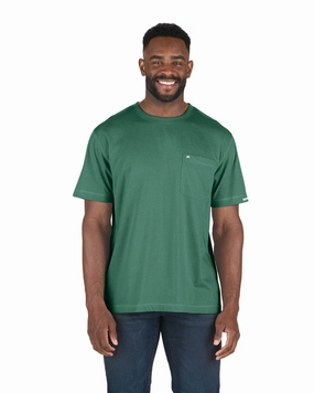 Clean Edge Trim Minimalist Look Berne Mens Pine Cotton Blend Light Performance Tee S/S