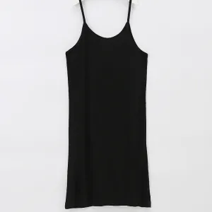 Summer Modal Plus Size Mid-Length Cami Dress Korean  Dress