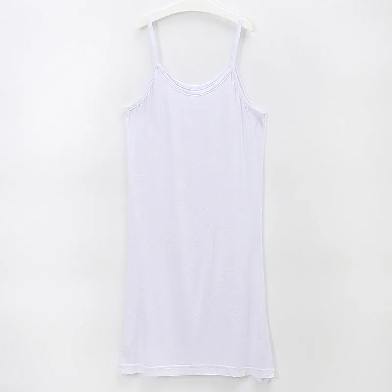 Summer Modal Plus Size Mid-Length Cami Dress Korean  Dress