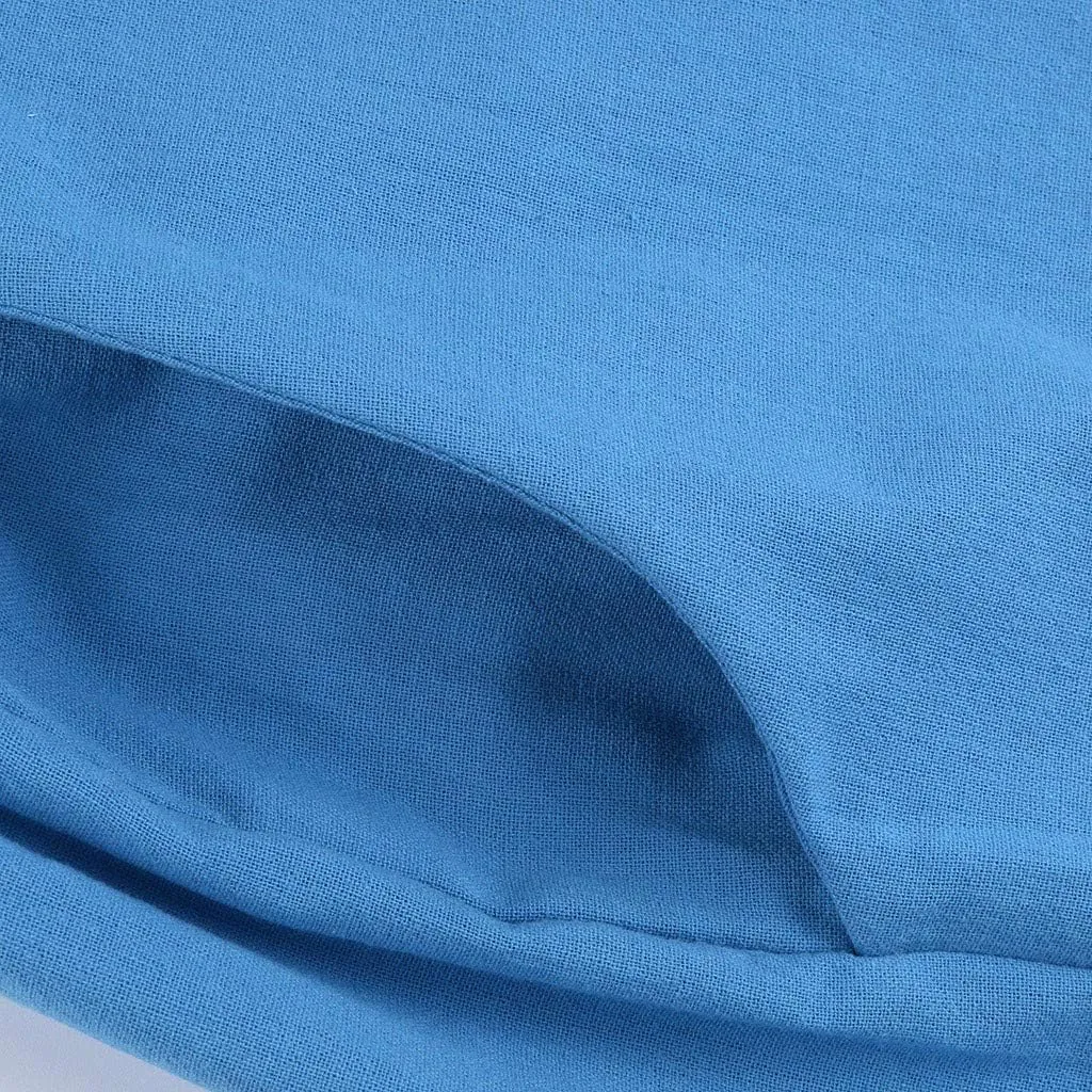 Summer Pants for Women 2025 Cotton Linen Elastic Waist Drawstring Wide Leg Ankle Length Lounge Pant with Pockets