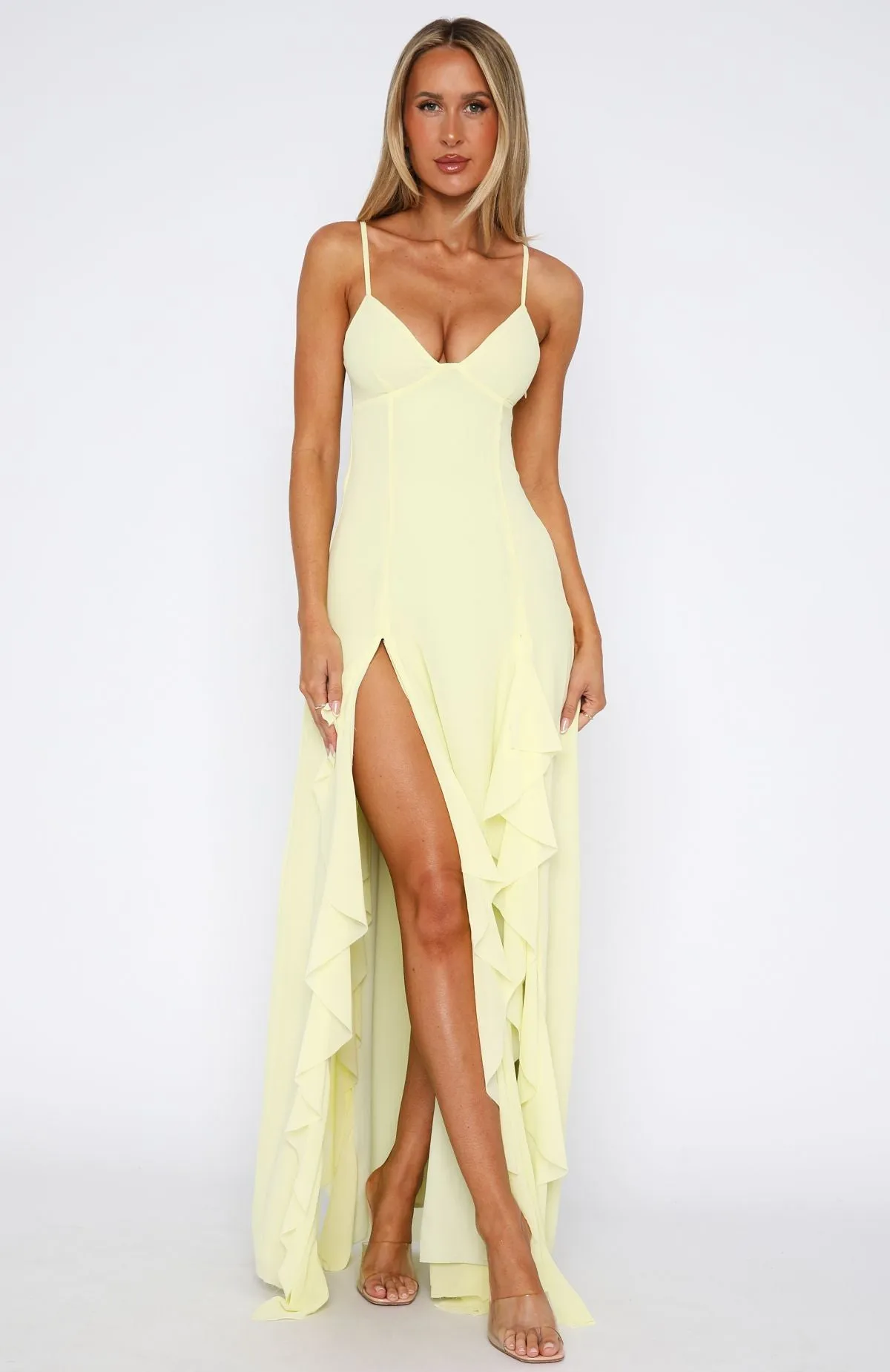 Summer Solstice Maxi Dress Lemon Sustainable Textile