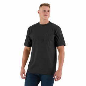 Berne Mens Black 100% Cotton Heavyweight Pocket Tee S/S Country Charm