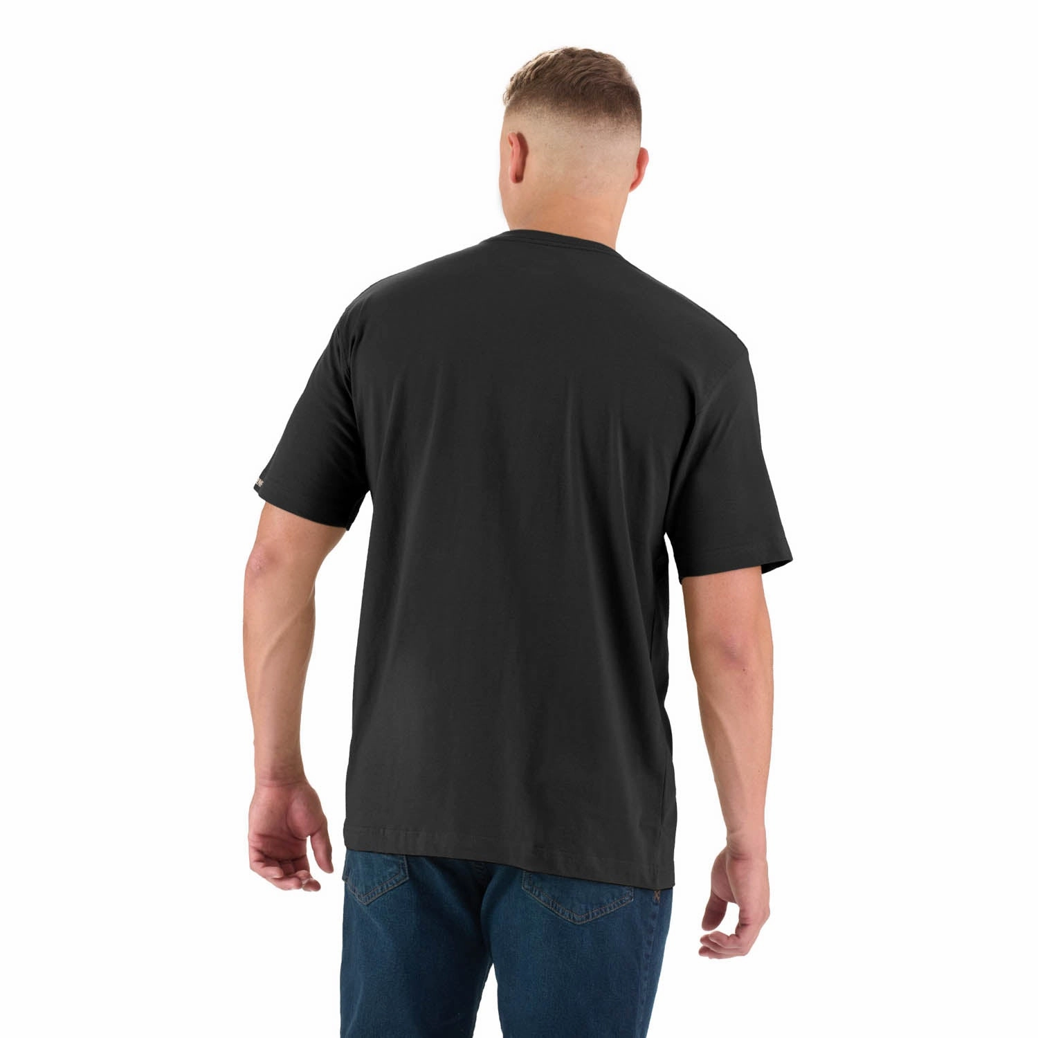 Berne Mens Black 100% Cotton Heavyweight Pocket Tee S/S Corporate Retreat Relaxed Vibe