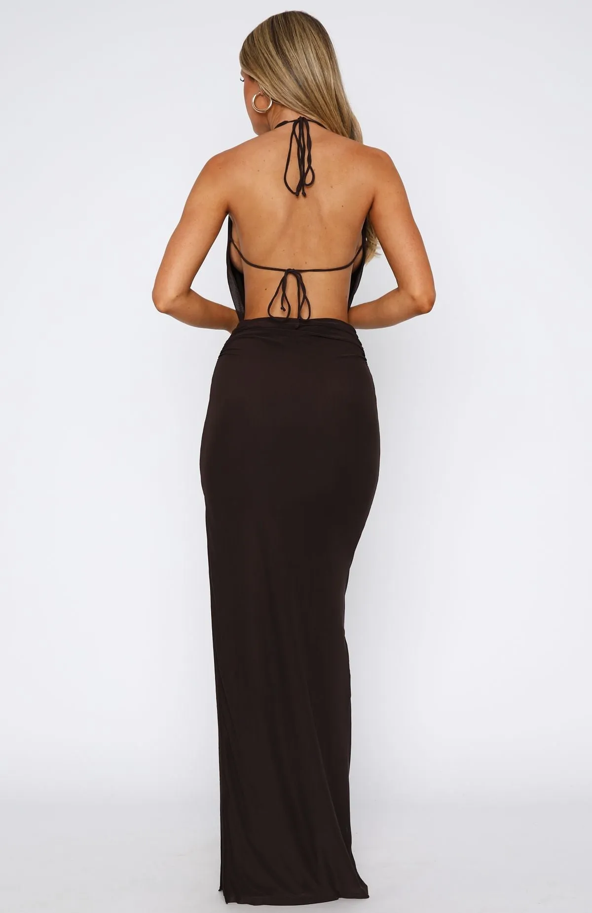 OrganicCotton Neither One Of Us Maxi Dress Chocolate