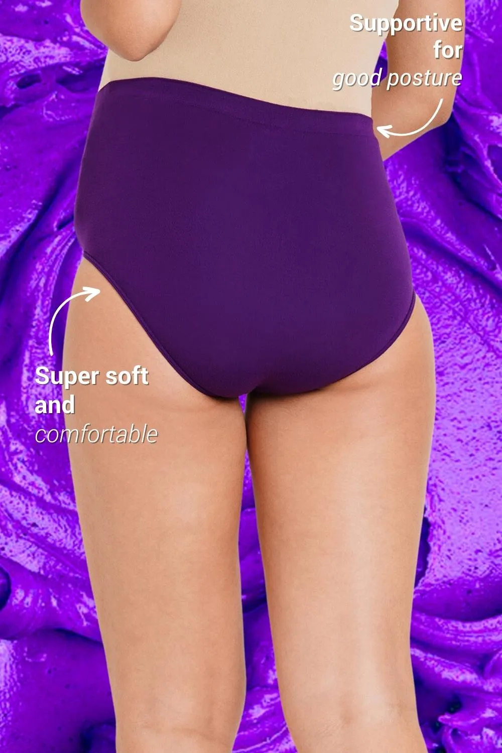 Super Soft Bamboo Fibre Antimicrobial Seamless Over The Bump Panty-IMP103-Acai-