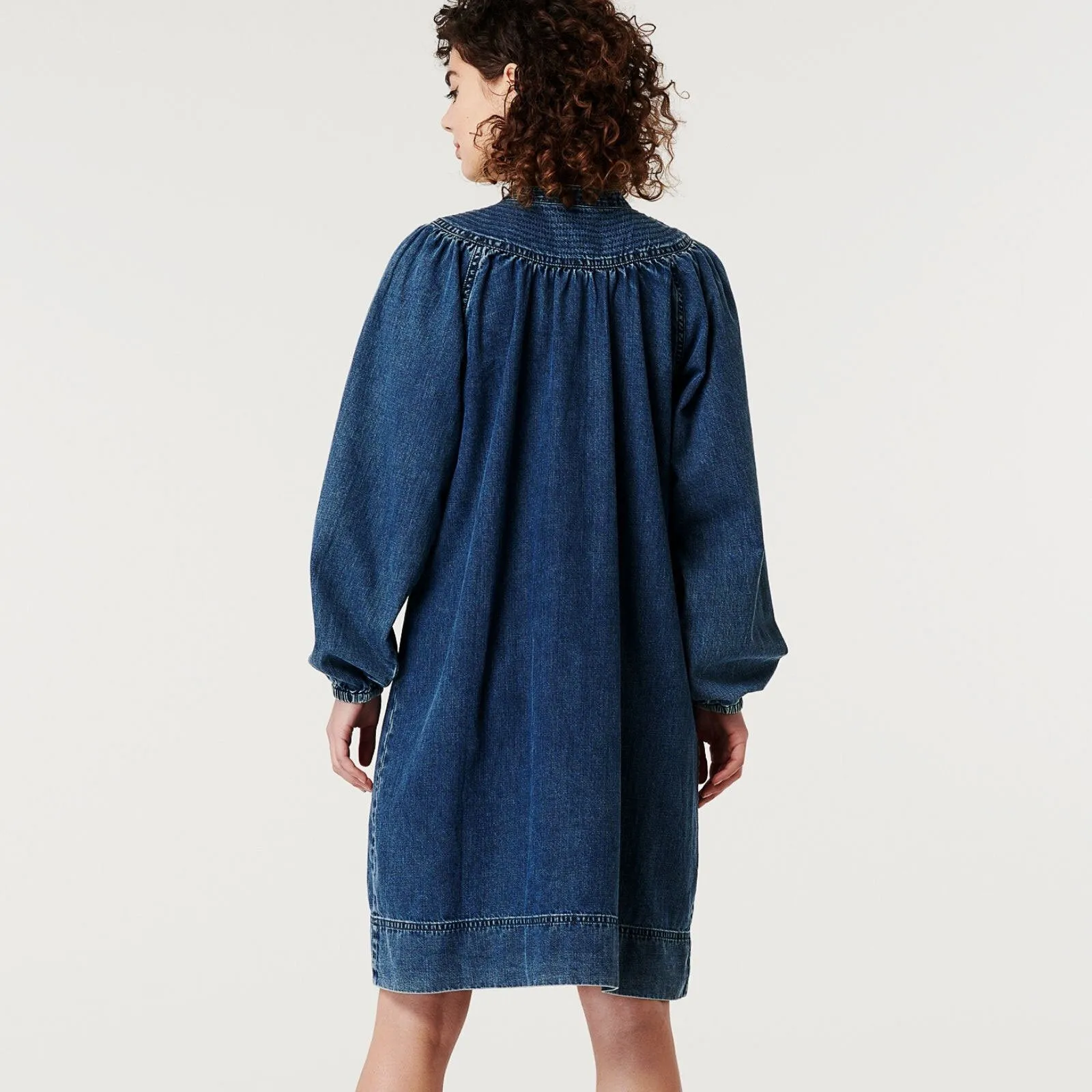 Supermom Nursing Dress Bowes - Blue Denim
