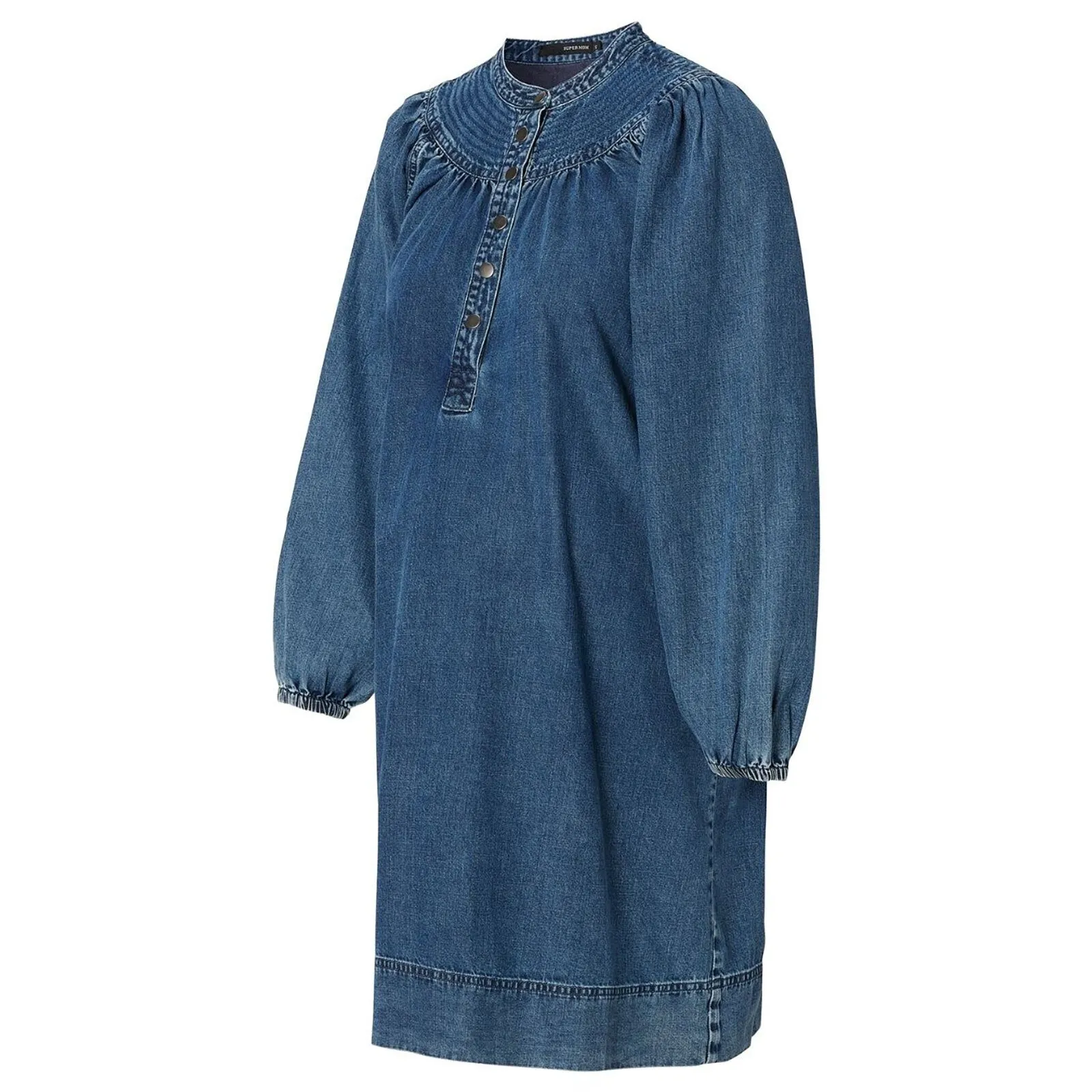 Supermom Nursing Dress Bowes - Blue Denim