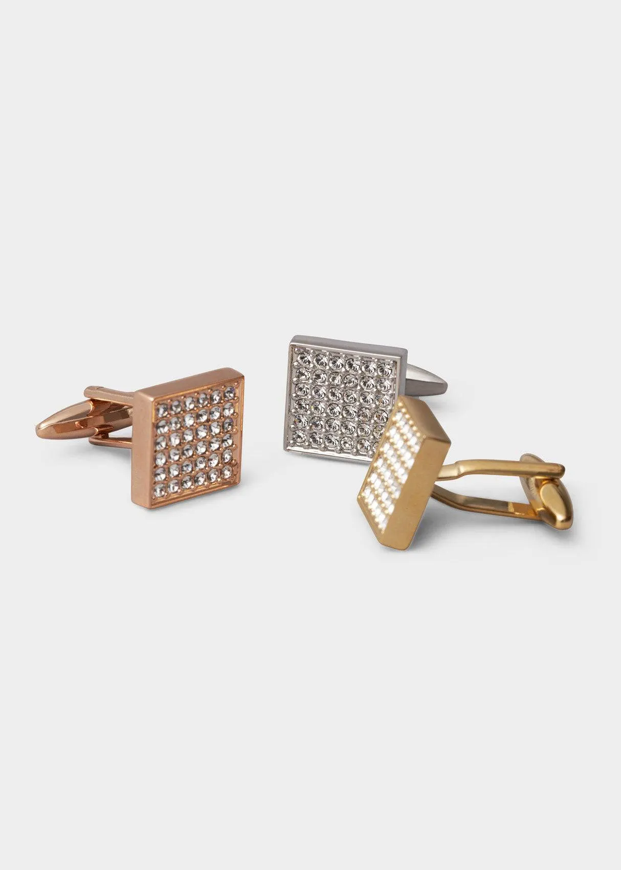 Swarovski Crystal Square Cufflinks