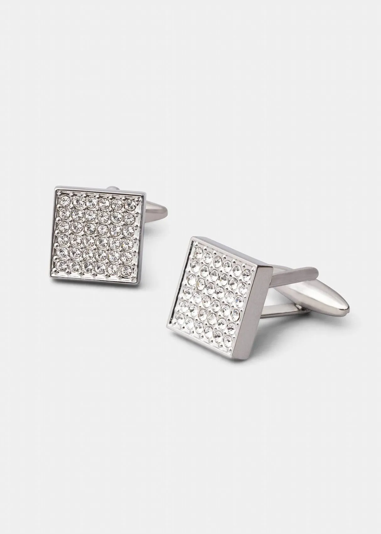 Swarovski Crystal Square Cufflinks