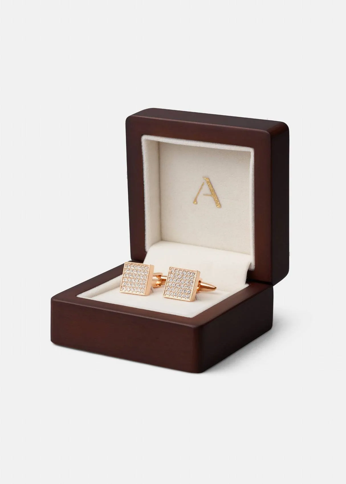 Swarovski Crystal Square Cufflinks