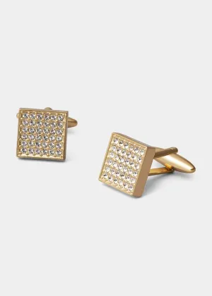 Swarovski Crystal Square Cufflinks