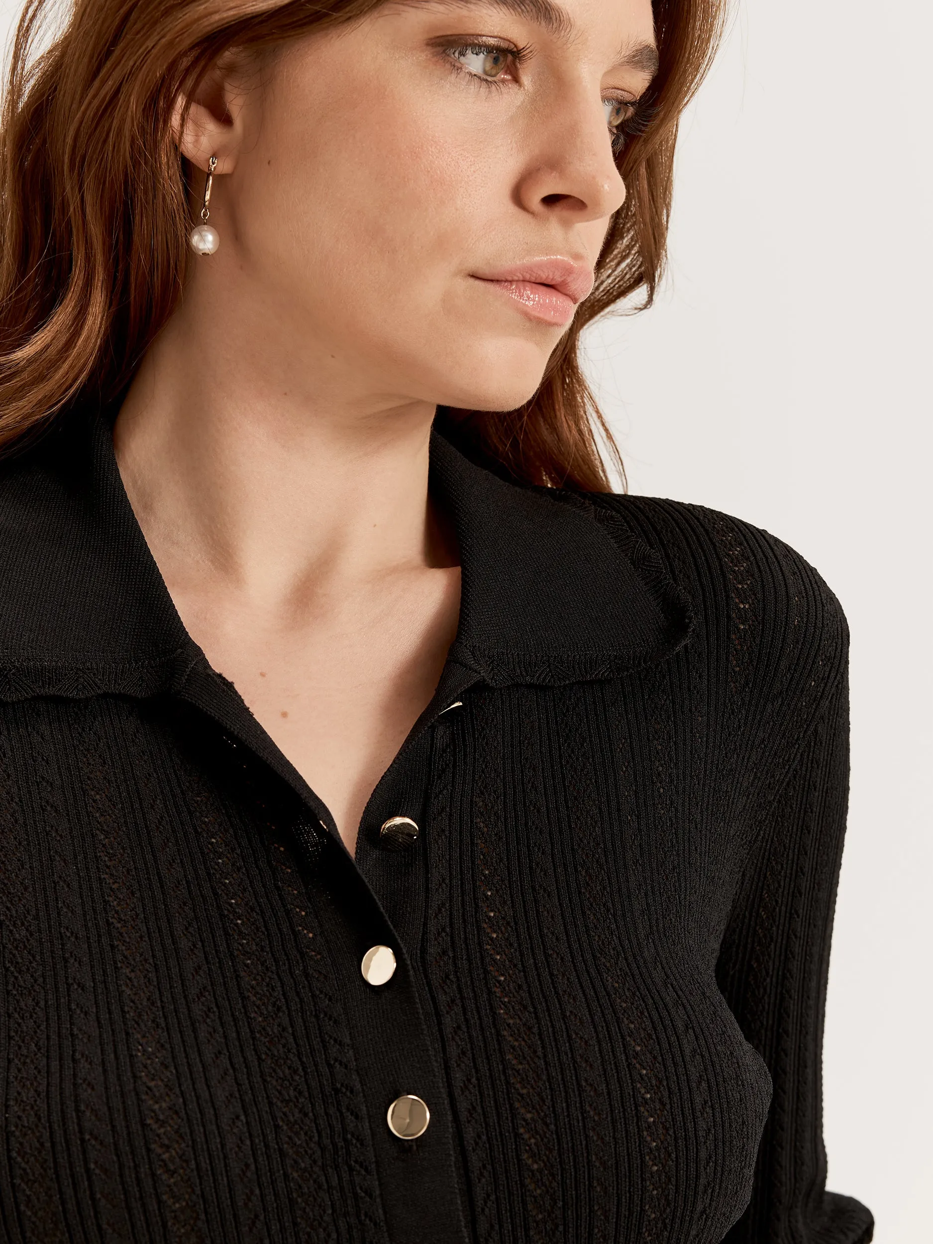 Lina Button Front Top Ultrasoft Inner Lining