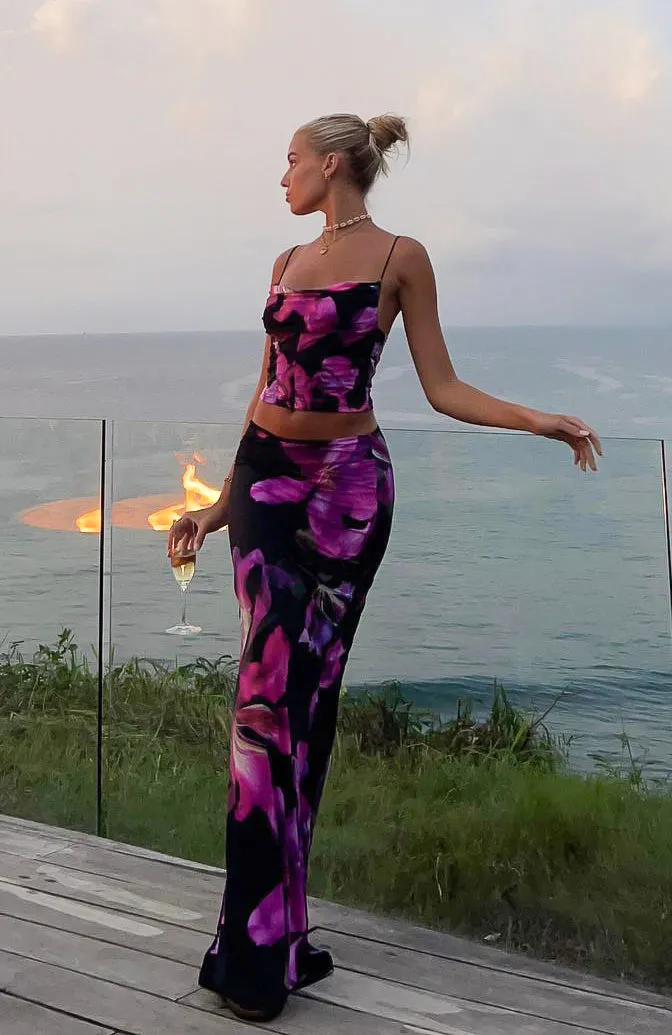 Refined Style Sweet Salutations Maxi Skirt Purple Haze