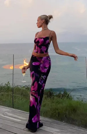 Refined Style Sweet Salutations Maxi Skirt Purple Haze