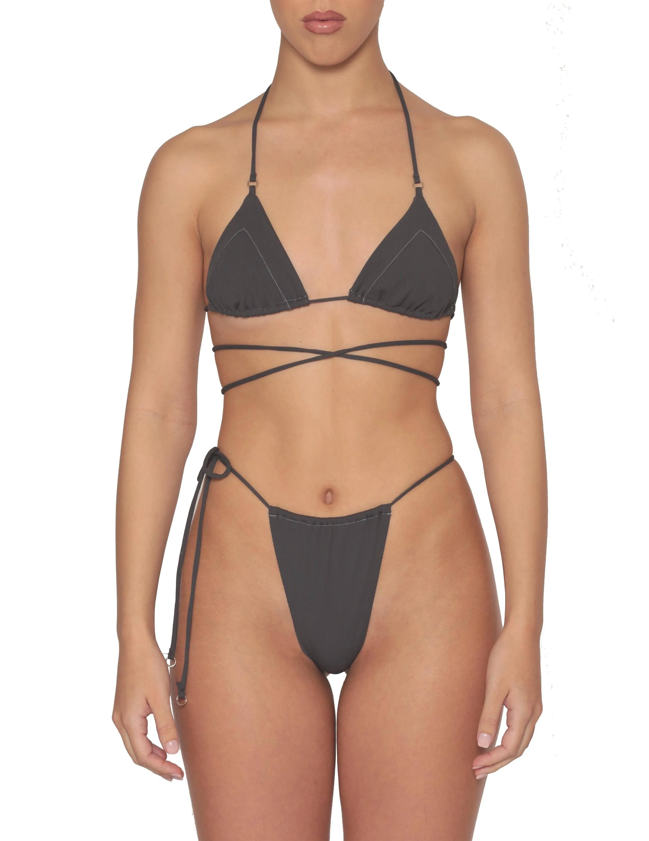 SWEPT AWAY TOP | SLATE Structured Shoulder ZeroWasteProduction