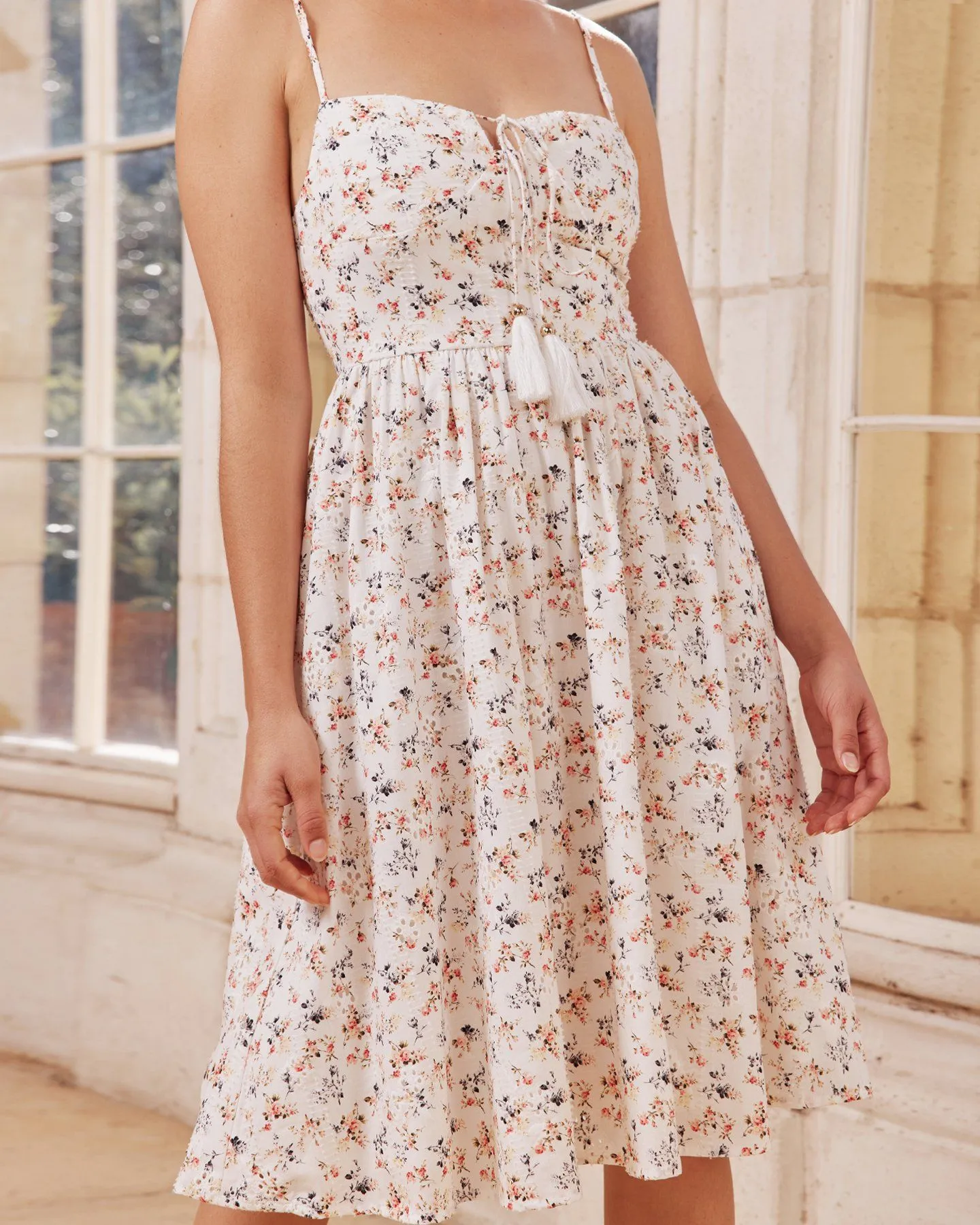 Sylvie Dress - White Floral