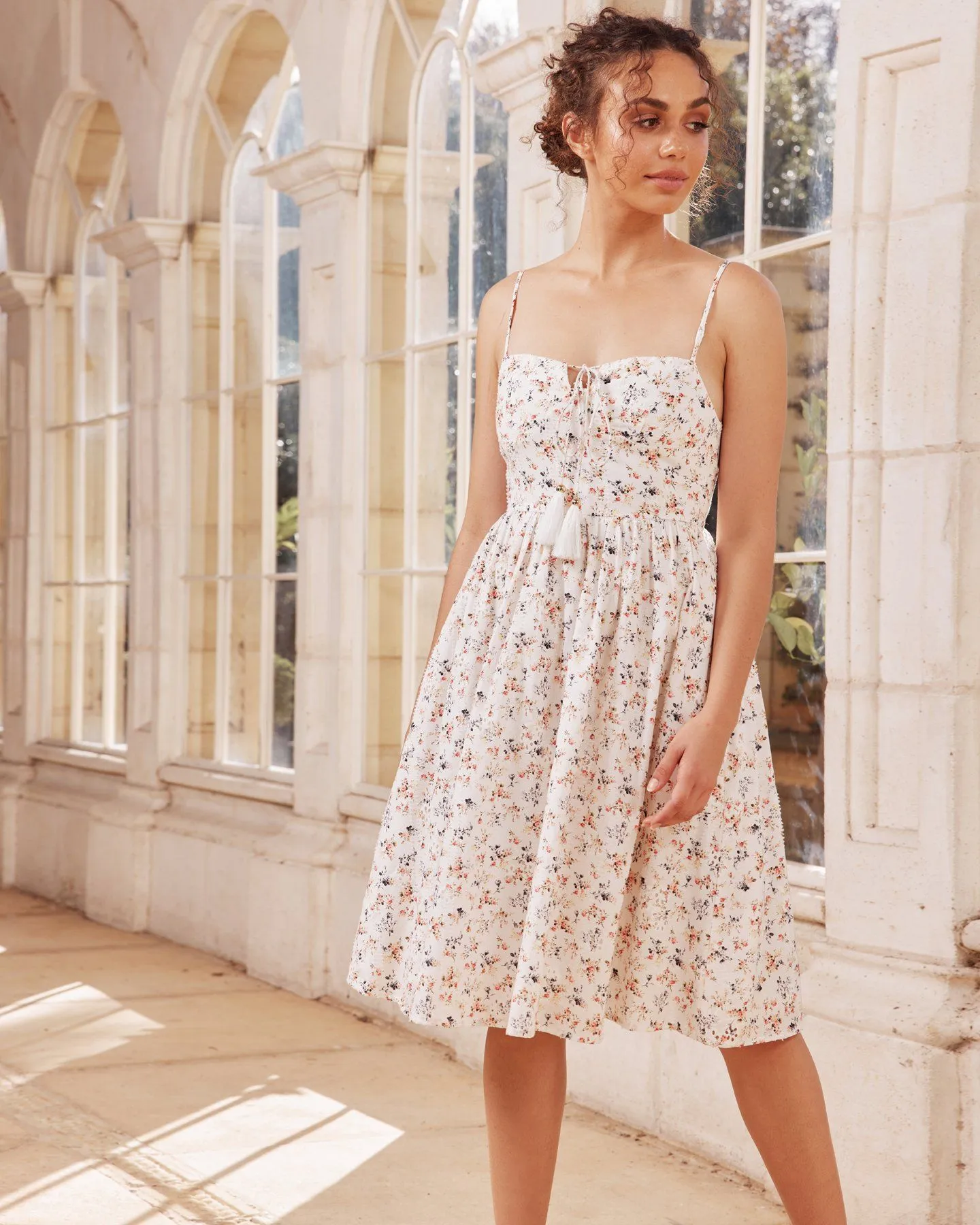 Sylvie Dress - White Floral