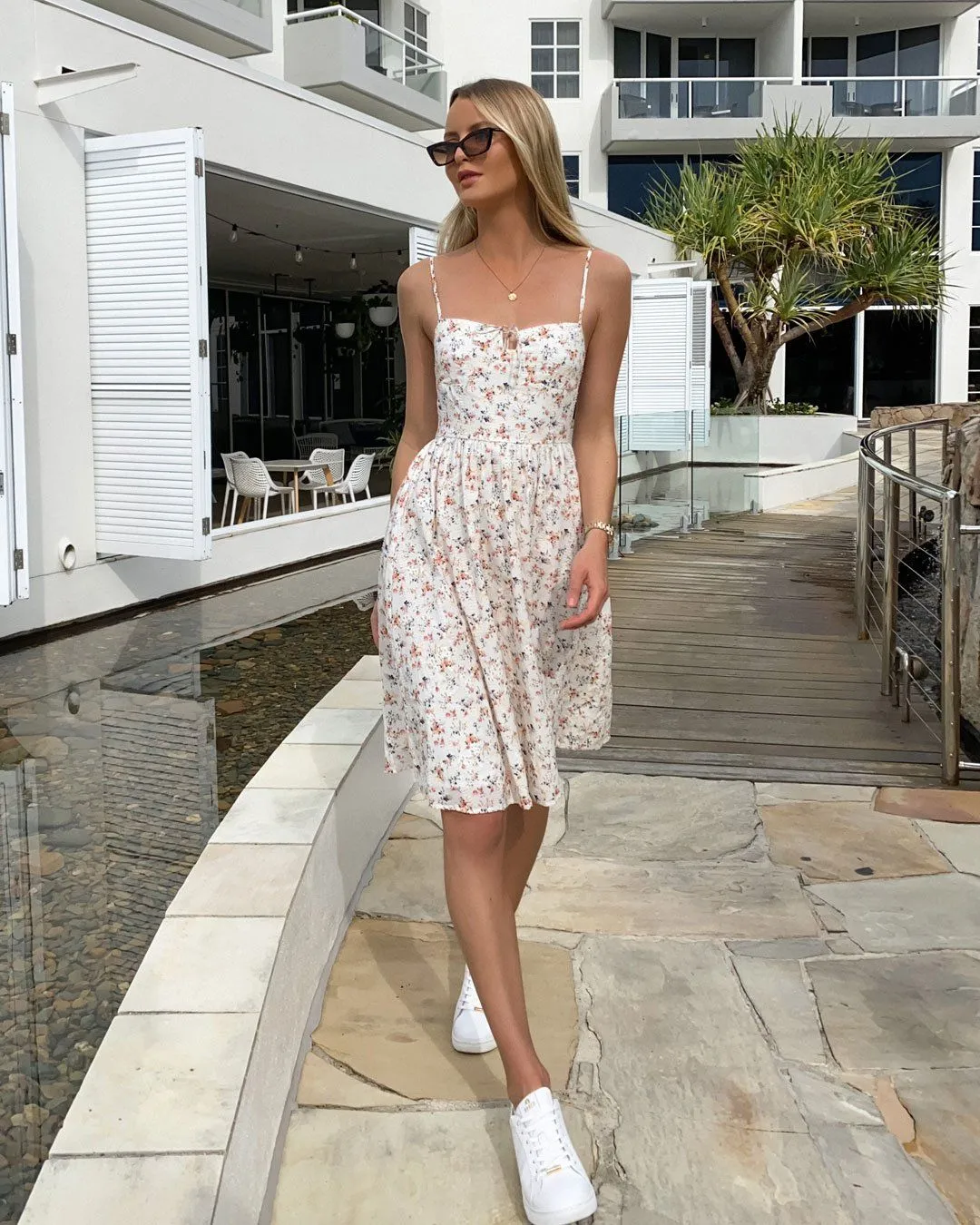 Sylvie Dress - White Floral