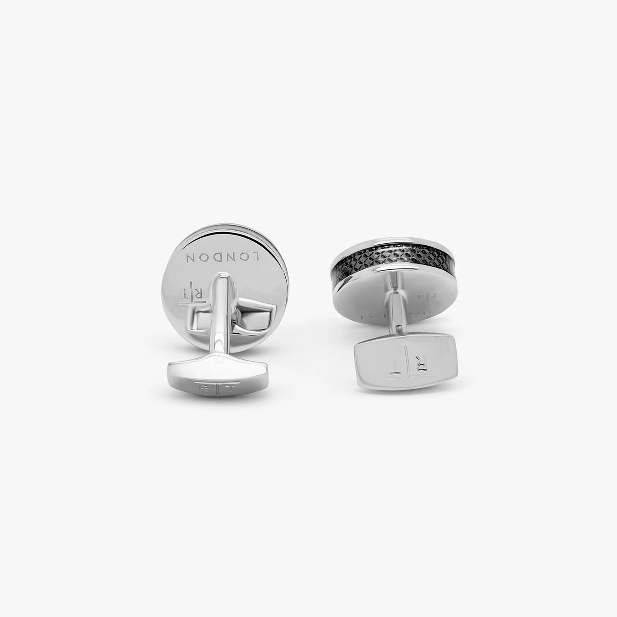 Tablet Cufflinks with Black Carbon Fibre