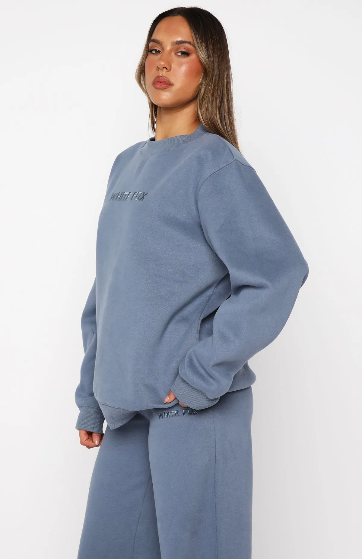 Anti Pilling Technology Modern Basic Stay Lifted Oversized Sweater Ocean