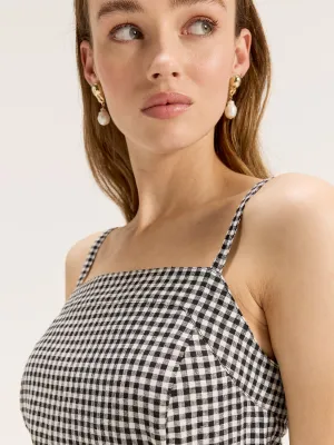 Courtside Check Top Comfy Fit