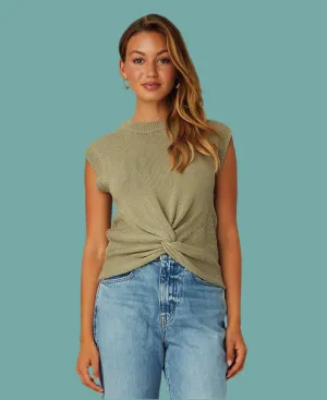 LowMaintenanceMaterial Blended Reverse V Sweater