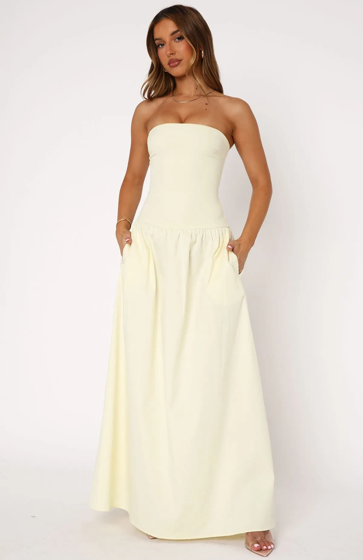 Take Back Maxi Dress Lemon HighStretch MultiDirectionalStretch