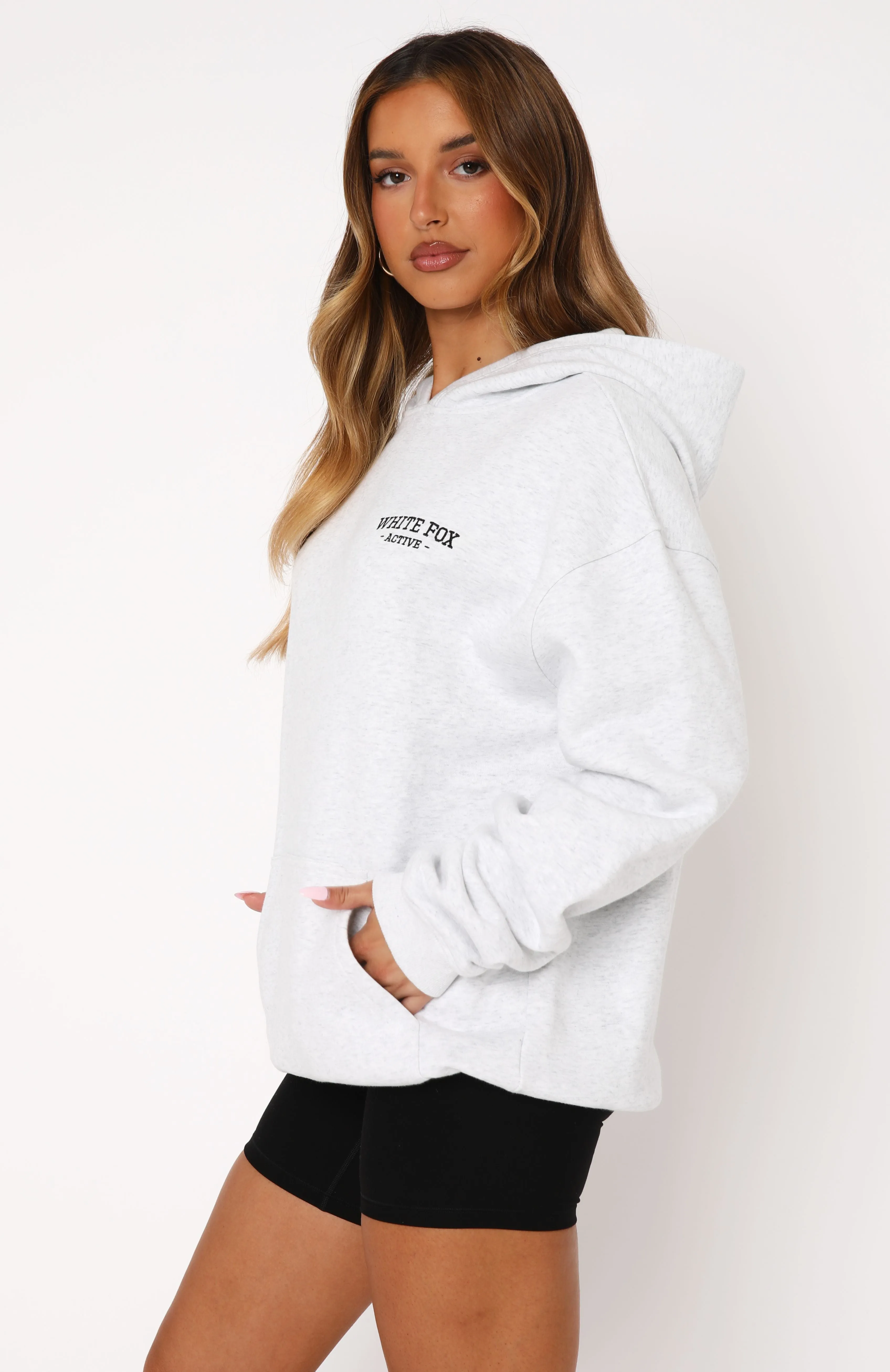 Taking Sides Oversized Hoodie Grey Marle HeatRegulating