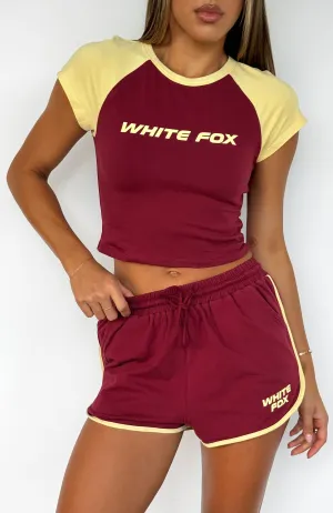 No Reason Baby Tee Burgundy Breathable mesh