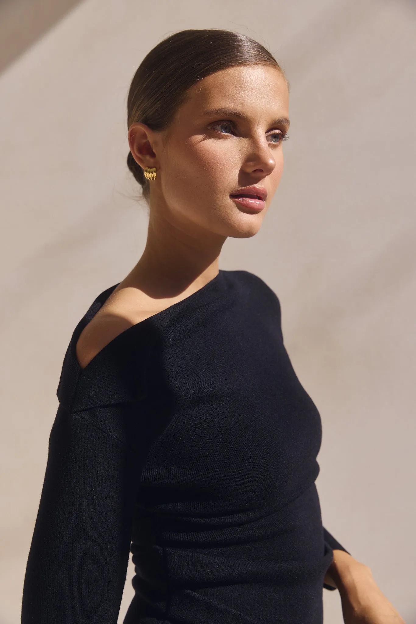 NonChafingEdges Buttery Soft Handfeel Tanya Knit Top (Black)