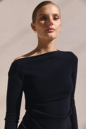 Tanya Knit Top (Black) Cooling Technology Hypoallergenic Textile