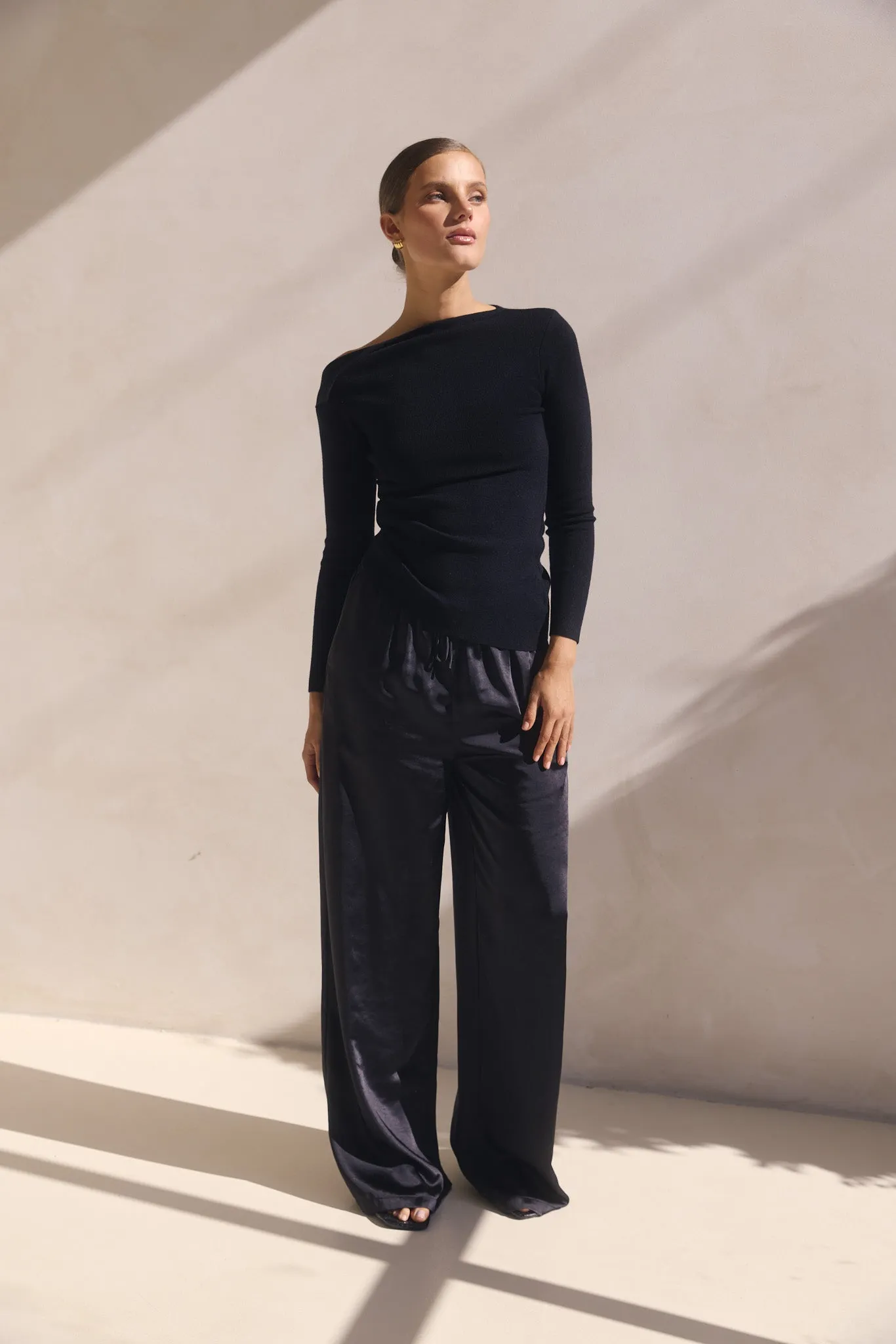 Tanya Knit Top (Black) Moisture Control Technology